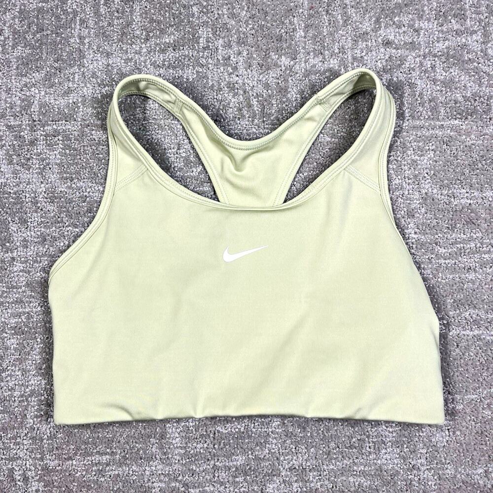Nike Dri-FIT Light Green Racerback Sports Bra Pullover Wireless Women S